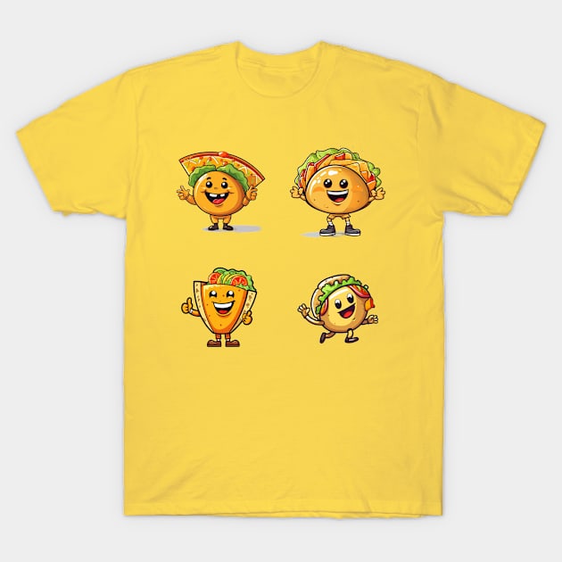 kawaii Taco cehees T-Shirt cute potatofood funny T-Shirt by nonagobich